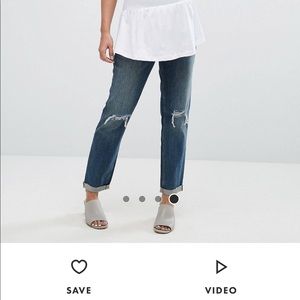 ASOS full panel maternity jeans
